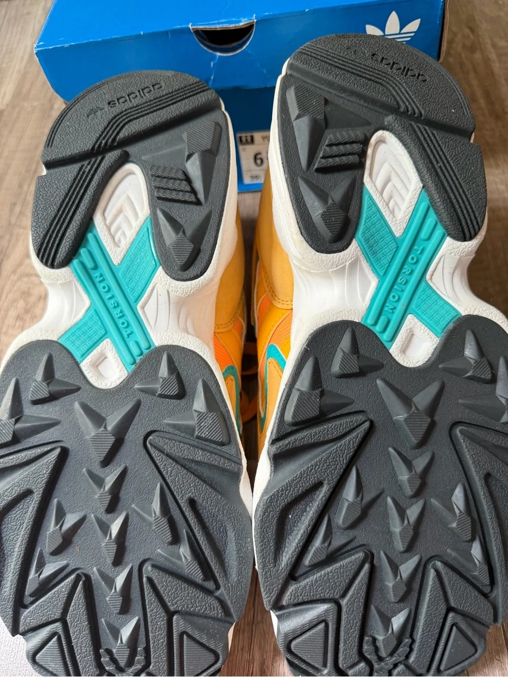 adidas Kids Orange & Teal Retro Runner Sneakers